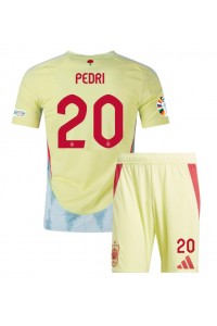 Spanje Pedri Gonzalez #20 Babytruitje Uit tenue Kind EK 2024 Korte Mouw (+ Korte broeken)